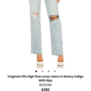 Re/Done high rise loose jeans with rips